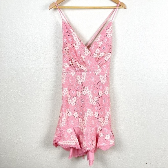 NBD Marilyn Blush & Ivory Lace Sleeveless Dress Size XL Women - Picture 2 of 15